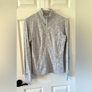 Lululemon Define Jacket in light grey and white